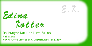 edina koller business card